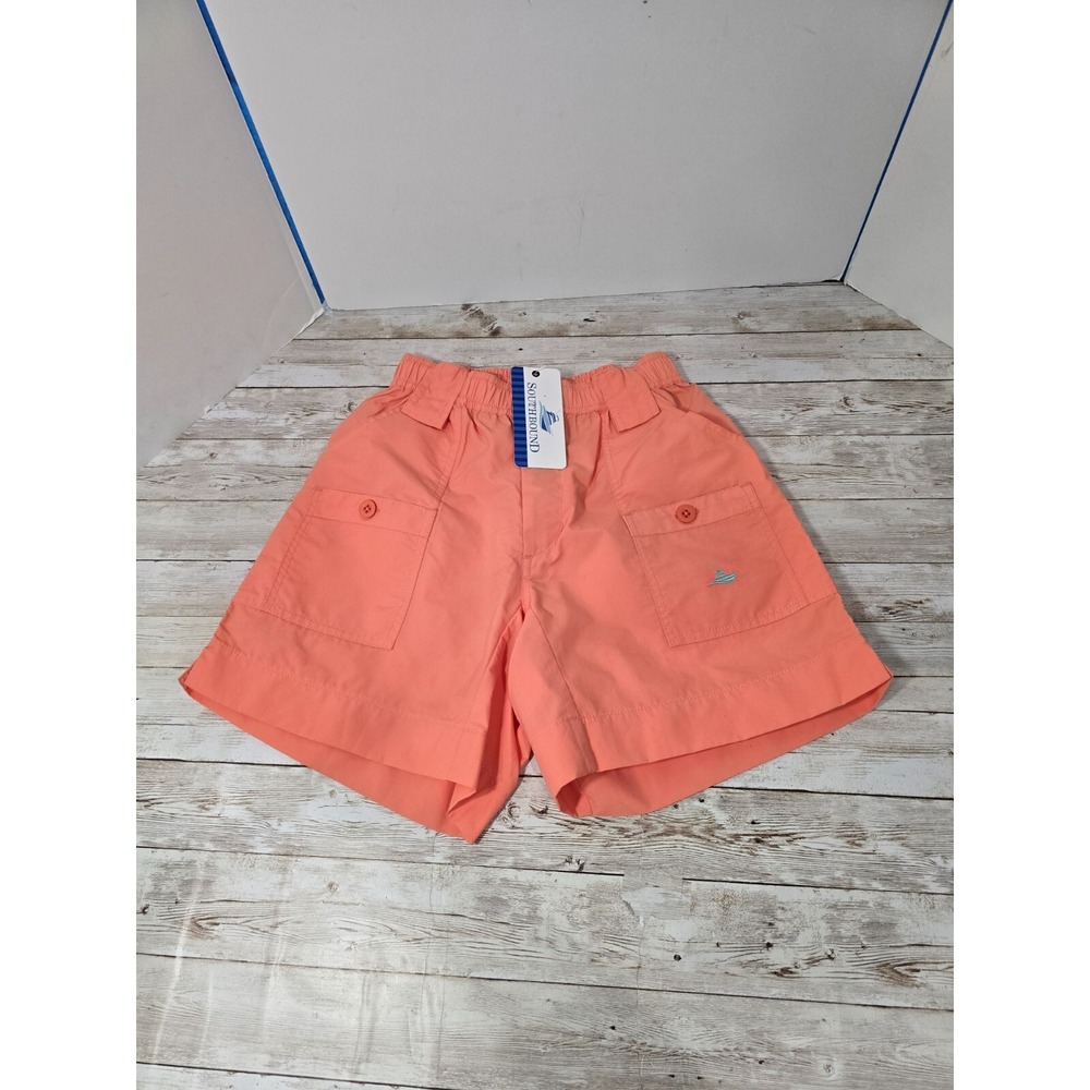 NWT Boys Youth Size 10 South Bound Swim Trunks Coral Orange